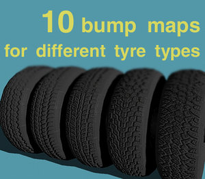10 tyres - bump maps