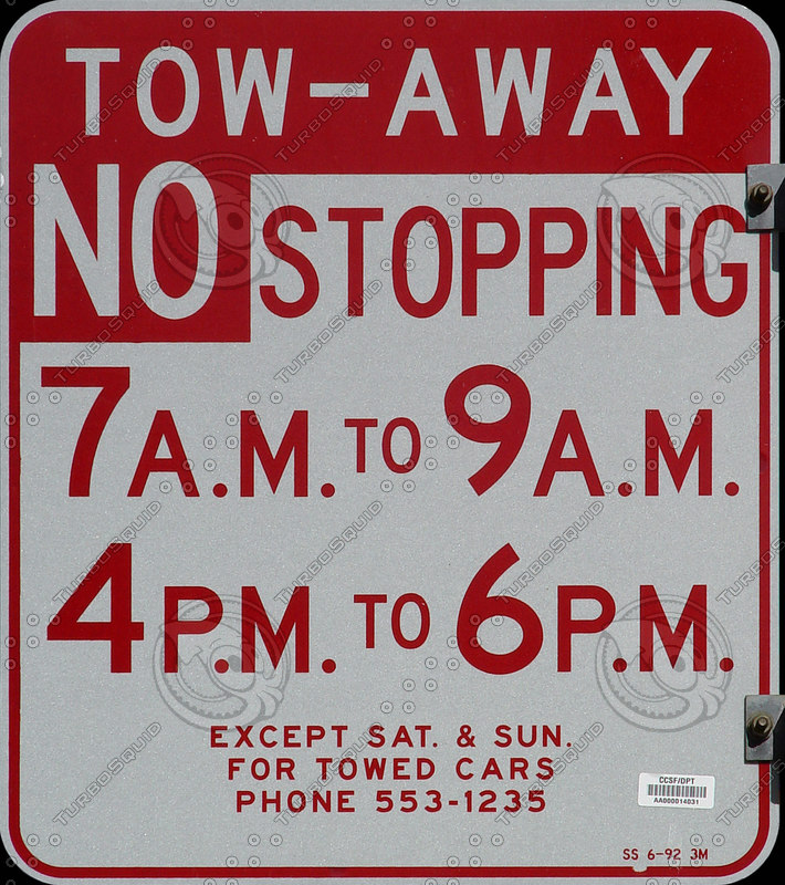 Texture JPEG tow signs no