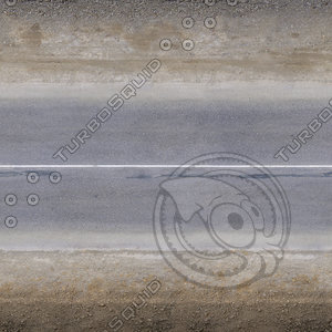 Medium resolution asphalt road with dirt and road-metal sidewall