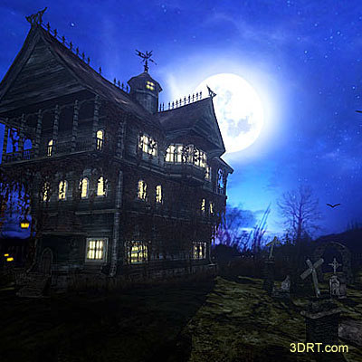 Texture JPEG dark forest mansion