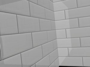 Glossy White Kitchen / Bathroom Tiles (V-Ray Material)
