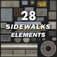 Sidewalk & Street Elements Layer Pack
