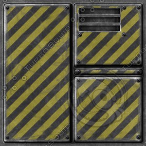 Metal Wall Paneling w/ Warning Stripes