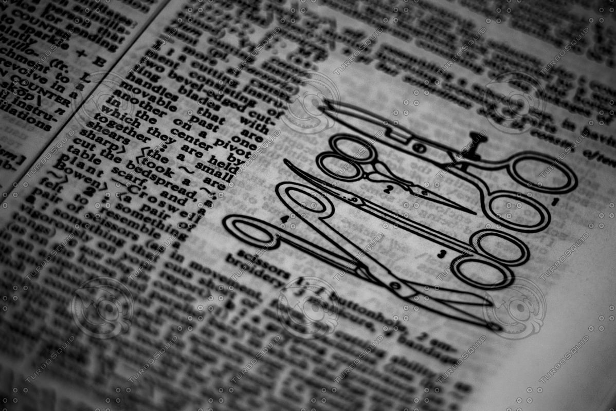 Stock JPEG scissors dictionary "black