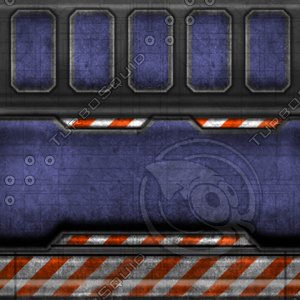 Blue Metal Wall