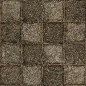 High resolution used stone block pavement 2 + normal map