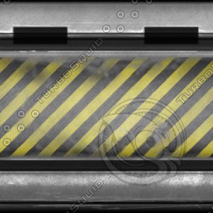 Steel Wall w/ Warning Stripes