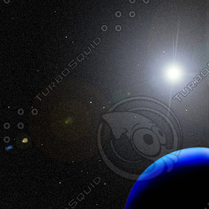 blue star and blue planet