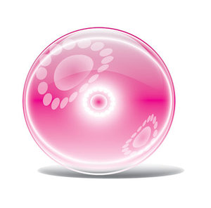 Button with a offset radial dome light.