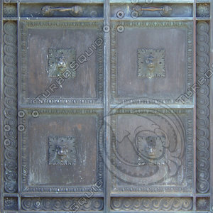 4 lions bronze plaque texture
