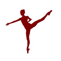 Flash Animation Dance: Ballet Dance 01 (Woman with Updo) maroon