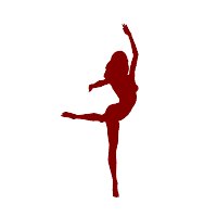Flash Animation Dance: Ballet Dance 02 (Woman with long hair) maroon