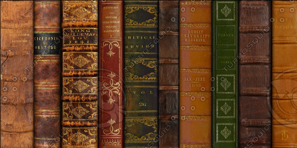 old book spines