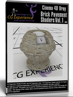 Cinema 4D Vray Matlibs-Paved Bricks