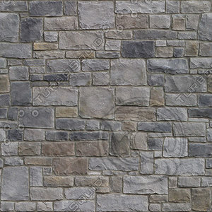Seamless Stone Wall Texture w/ Normal Map