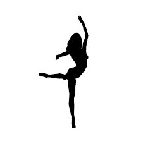 Flash Animation Dance: Ballet Dance 02 (Woman with long hair) black