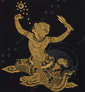 THAI GOLD FABRIC MASKING ARTS C