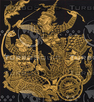 THAI GOLD FABRIC MASKING ARTS B