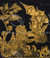 THAI GOLD FABRIC MASKING ARTS D