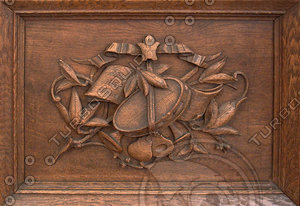Carved oak panel