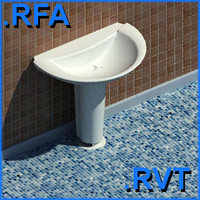 revit plumbing fixtures sink 12 2D&3D