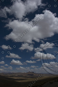 Sky with fluffy clouds (portrait)