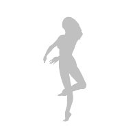 Flash Animation Dance: Ballet Dance 04 (Woman with long hair) silver