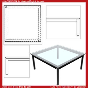 LC10-P Low Table 70x70 Multi-View Block