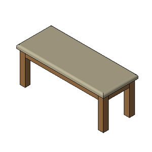 3d piano bench model