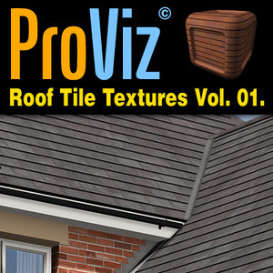 3dRender Pro-Viz Roof Tile Vol. 01
