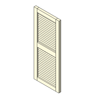 Building Revit Family Shutter window rectangular