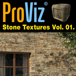 3dRender Pro-Viz Stone Wall Vol. 01
