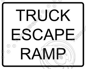 Truck Escape Ramp Sign