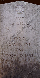 Civil war tombstone