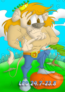 horoscope cartoon character  - leo