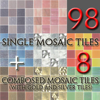 Mosaic Tiles colored set