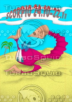 horoscope cartoon character  - scorpio