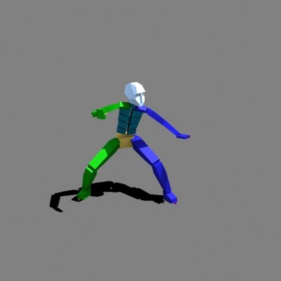 3ds max animation character jumping
