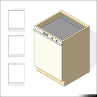 Kitchen Floor Unit Dish Washer 00976se