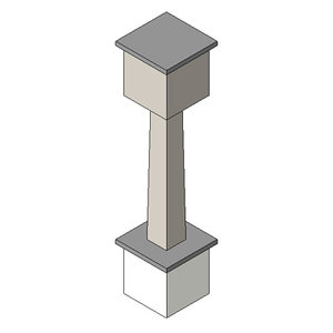 1.5 Level Stone & Concrete Column
