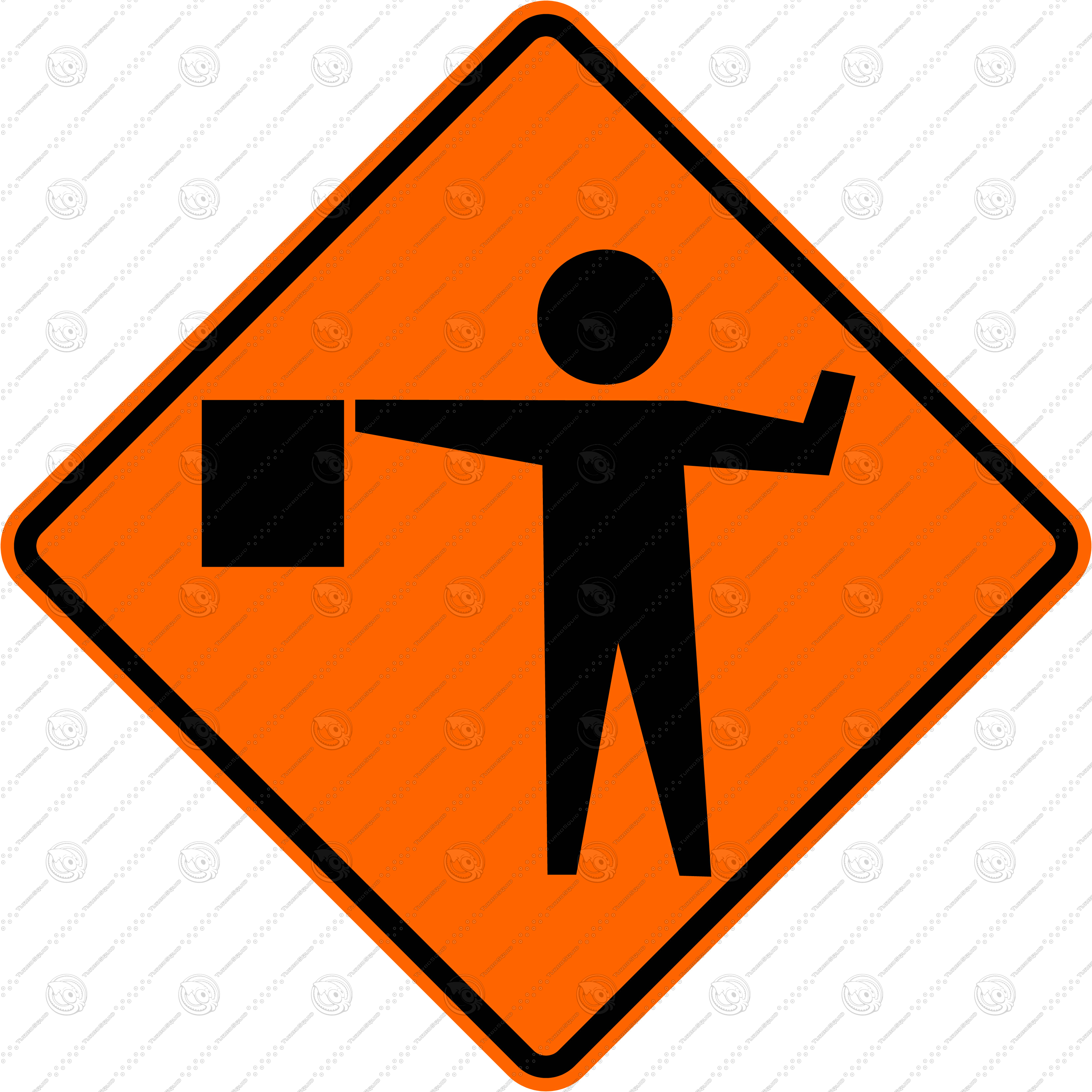 Texture JPEG Construction Flagger Sign