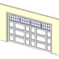 Garage Door_ 2 Car_ Raynor Baypoint w Cascade Ranch Glass Panels