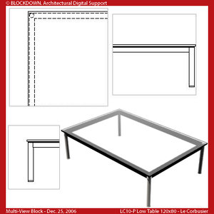 LC10-P Low Table 120x80 Multi-View Block