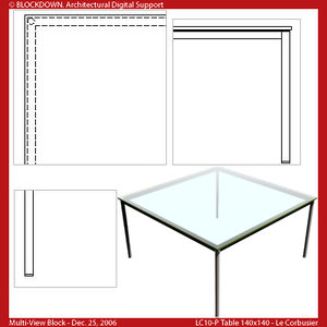 LC10-P Table 140x140 Multi-View Block