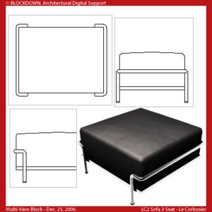 LC2 Ottoman Multi-View Block