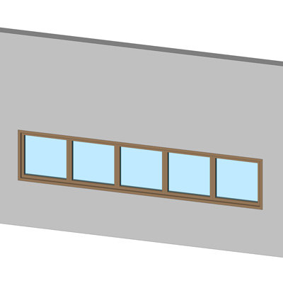 Building Revit Family Ribbon Window Opening