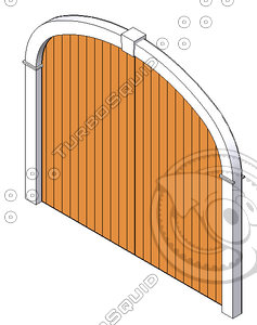 Porte en anse de panier + parement