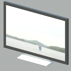 3ds max flat panel tv