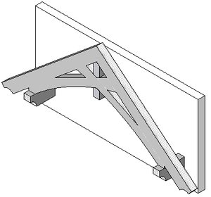 Timber Scissor Truss - Wall Mount - Radius