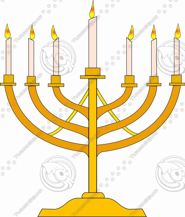 General Adobe Illustrator menorah 7 branched